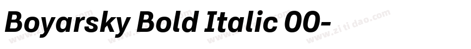 Boyarsky Bold Italic 00字体转换